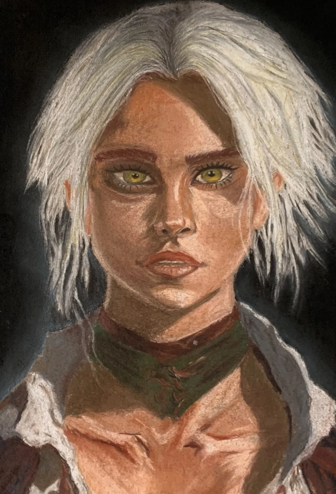 Portret rysowany pastelami kredkowymi - Rysunek i Malarstwo